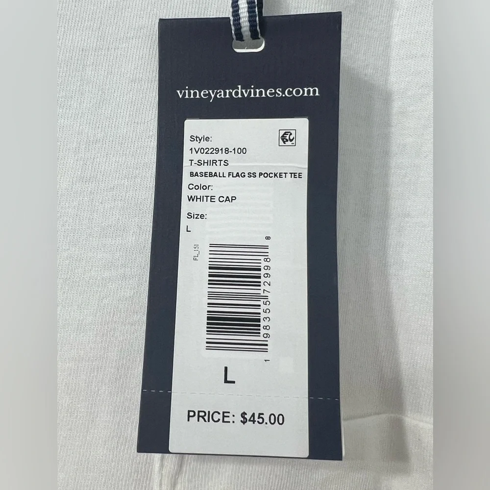 Vineyard Vines Baseball Flag Pocket Tee - Picture 8 of 11